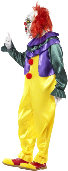 It The Creepy Clown Costume With Mask - Costumes Clown (366x580), Png Download