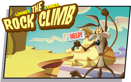 Looney Tunes Rock Climb - Looney Tunes Wile E Coyote Under Rock (429x280), Png Download