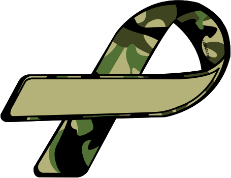 Camo Clipart Ribbon - Love My Soldier Army (455x350), Png Download
