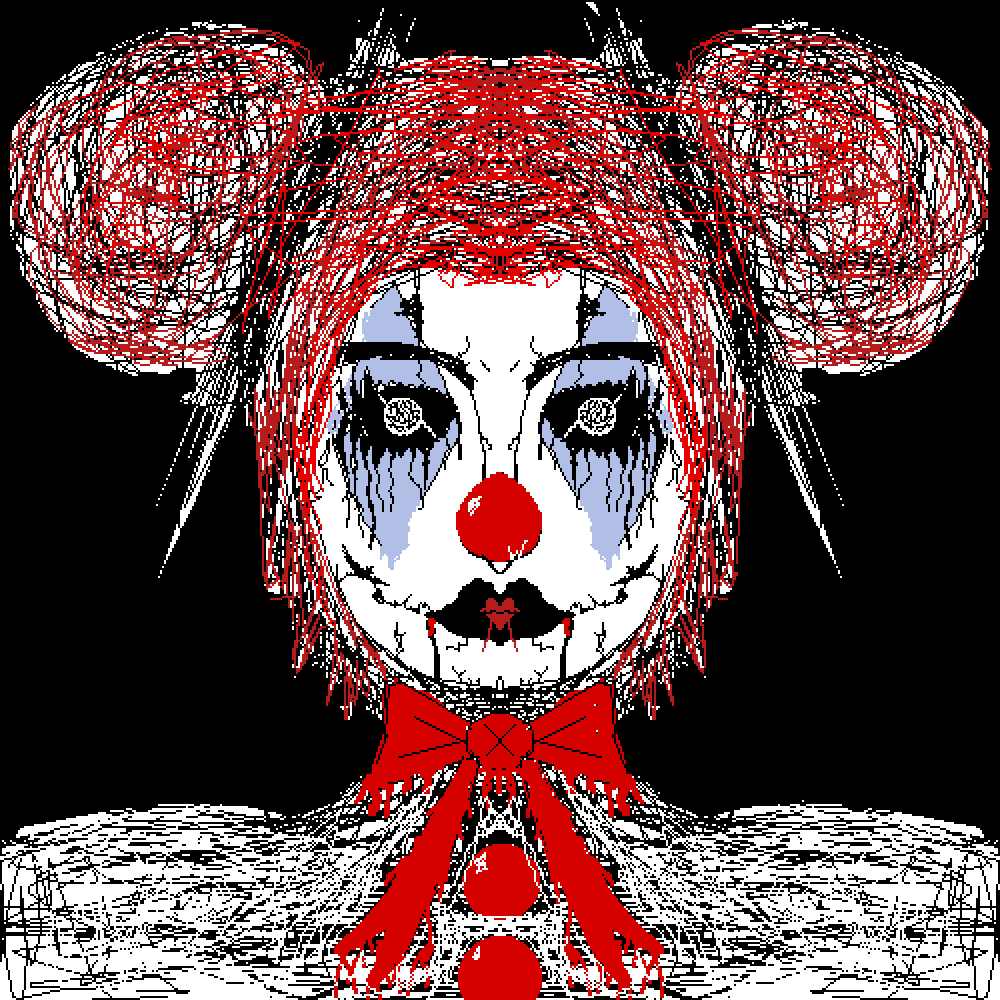 Creepy Clown - Illustration (1000x1000), Png Download