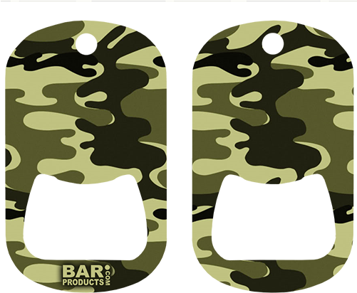 Dog Tag Bottle Opener - Blue Camo (500x500), Png Download