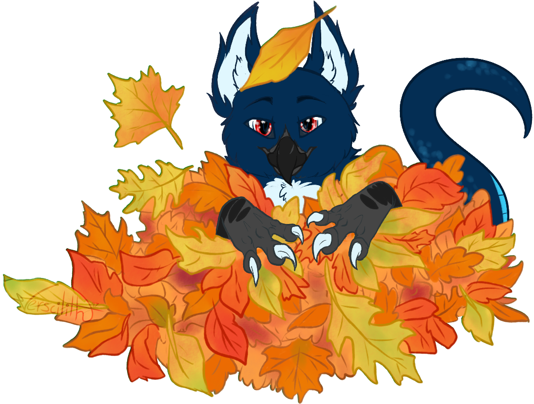 Spark Leaf Pile Ych - Fur (1100x800), Png Download