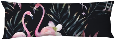Watercolor African Protea, Flamingo And Tropical Leaves - Watercolor Painting (400x400), Png Download