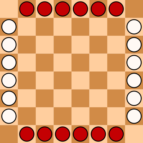 This Image Rendered As Png In Other Widths - Lines Of Action Game (500x500), Png Download