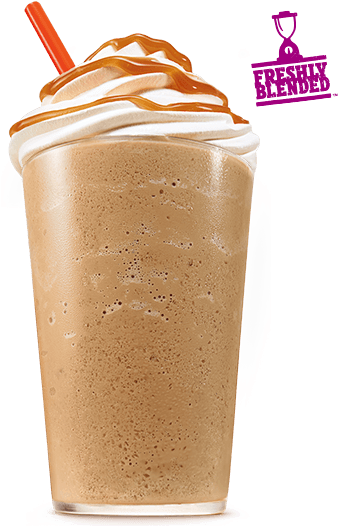 Surf A Cool Caramel Wave - Frappe Burger King (500x540), Png Download