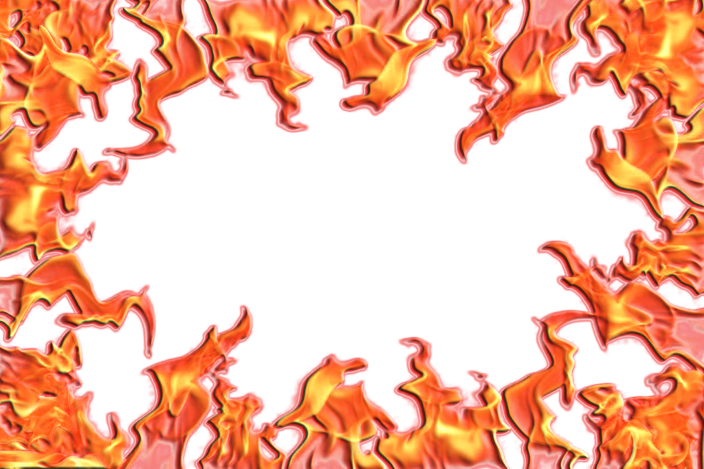 Fire Frame Png - Frame Of Fire Png (1024x683), Png Download
