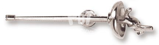 Push Pin With Clasp Epee In Silver Color - Silver (640x480), Png Download