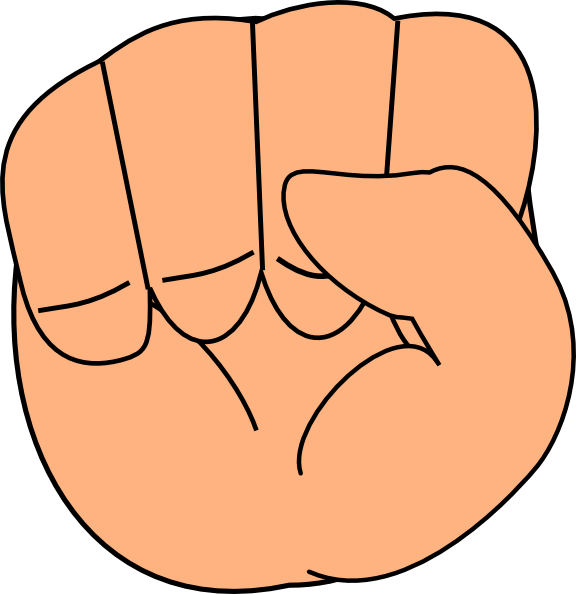 Closed Hand Art - Hand Clip Art (576x594), Png Download