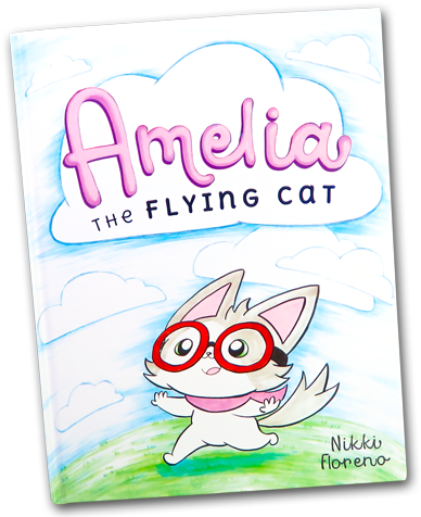 Amelia The Flying Cat - Fables & Fauna (400x482), Png Download