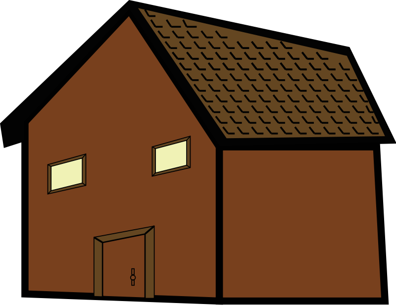 Free To Use Public Domain Houses Clip Art - Brown House Clip Art (800x618), Png Download