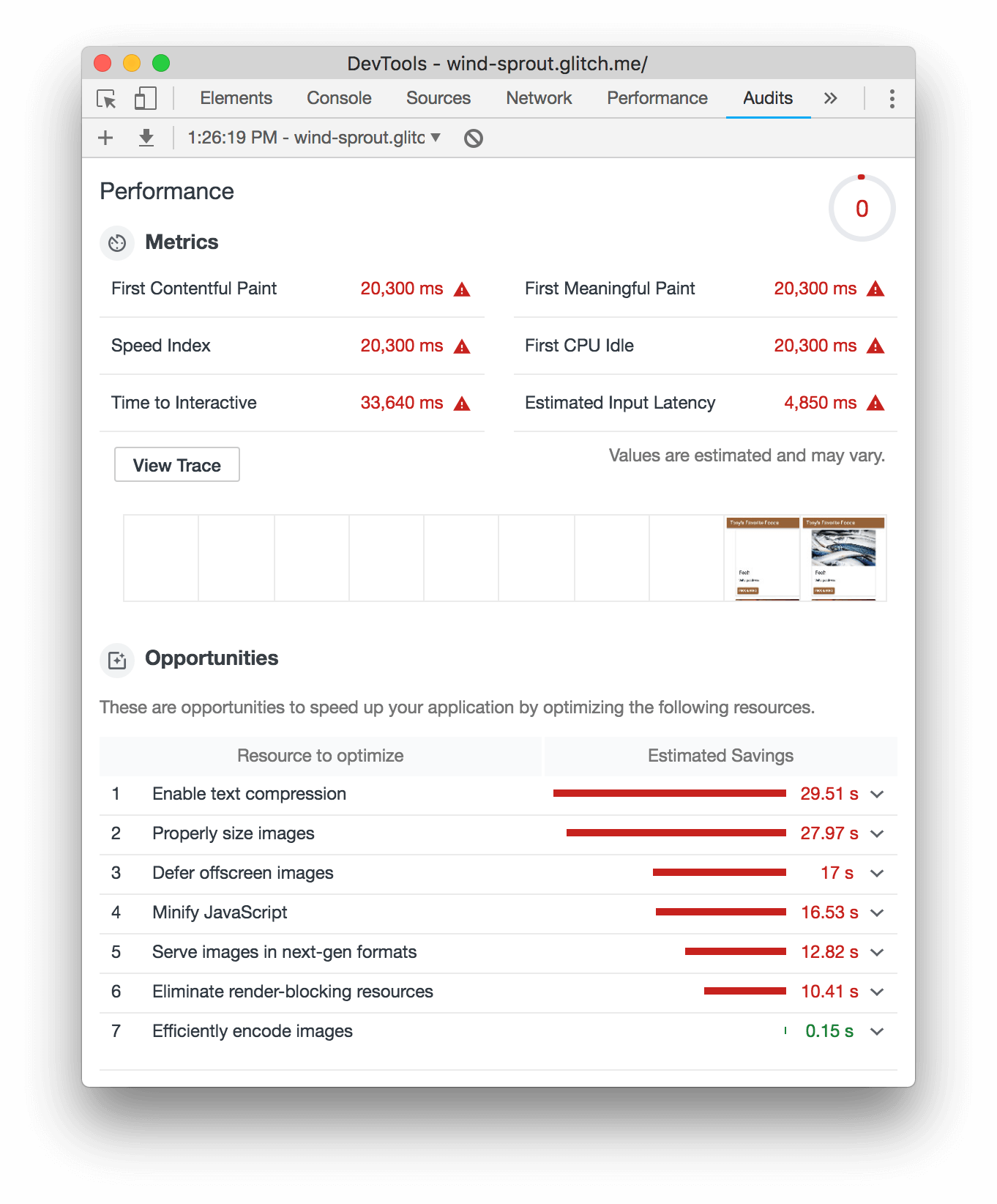 An Audits Panel Report Of The Site's Performance - Report (1362x1644), Png Download