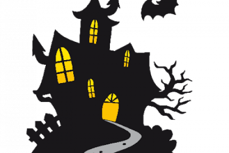 Haunted House Clipart Cartoon - Haunted House Clip Art (450x300), Png Download