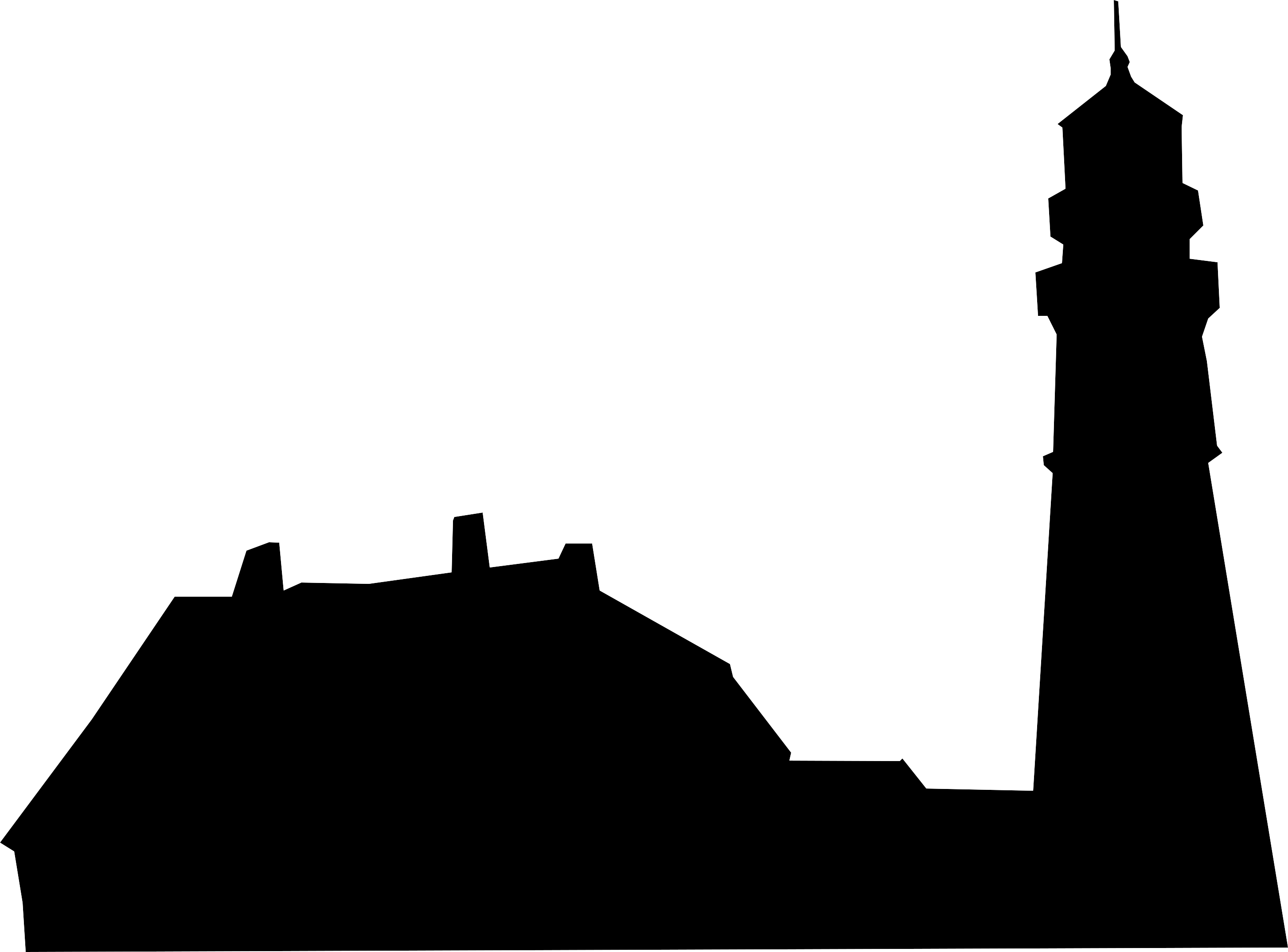 Lighthouse Silhouette Png - Portland Head Light Silhouette (2906x2149), Png Download