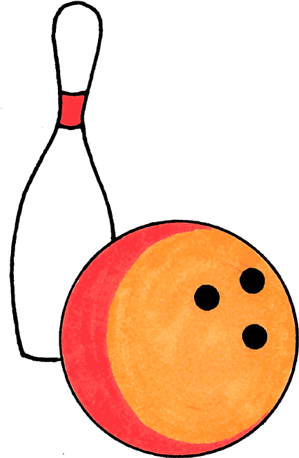 Bowling Clipart Fire - Bowling Clip Art Free (450x676), Png Download