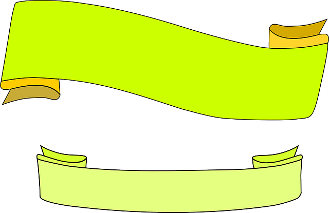 Banner, Ribbon, Label - Pita Label Hijau (640x415), Png Download