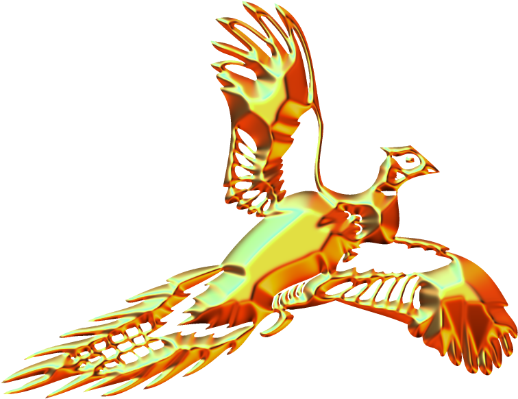 Pheasant Flying Picture Art - Bird (1024x800), Png Download