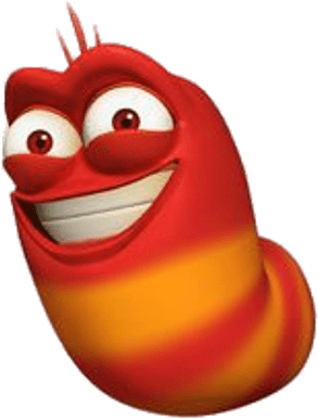 Larva Red Big Smile - Larva Png (400x400), Png Download