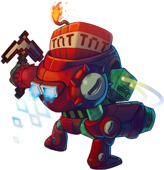 Characterrender Clunk Skin Creeper - Wiki (339x480), Png Download