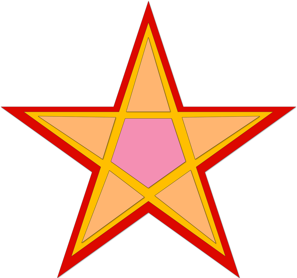 Star Stars Geometric Shapes - Star Dressing Room Signs (1280x1181), Png Download