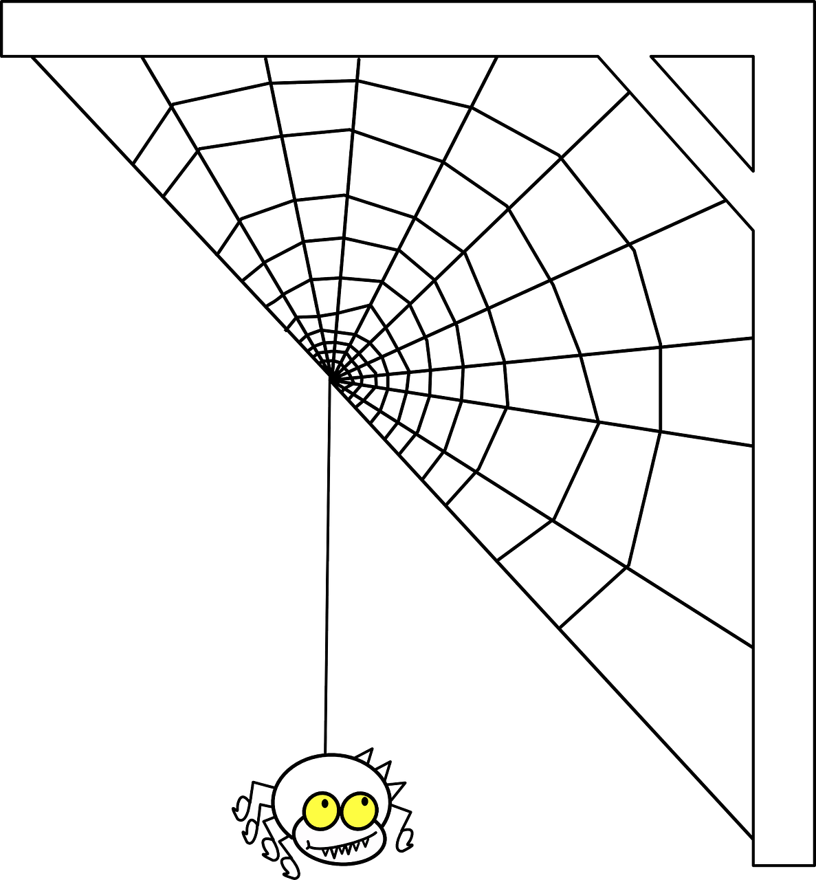 The Spider Web Drawing Computer Icons - Spider Web Cartoon Gif (695x750), Png Download