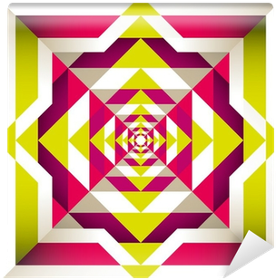 Psychedelic Retro Background With Geometric Shapes - Shape (400x400), Png Download