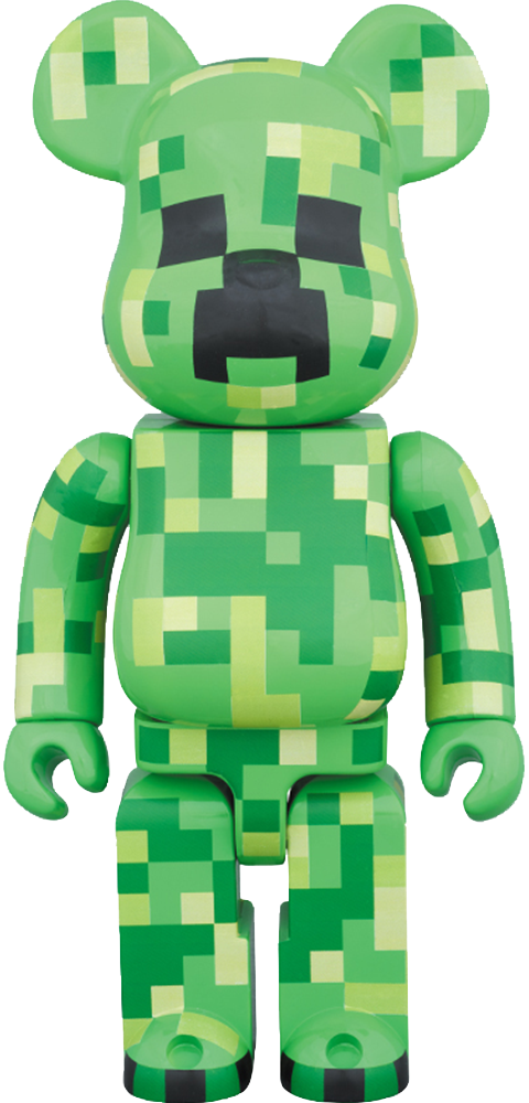 Bearbrick Creeper 400 Figure - Minecraft Creeper 400% Bearbrick Figure (480x1000), Png Download