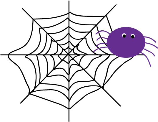 Spider Web Clipart Transparent - Cute Spider Web Clipart (566x435), Png Download