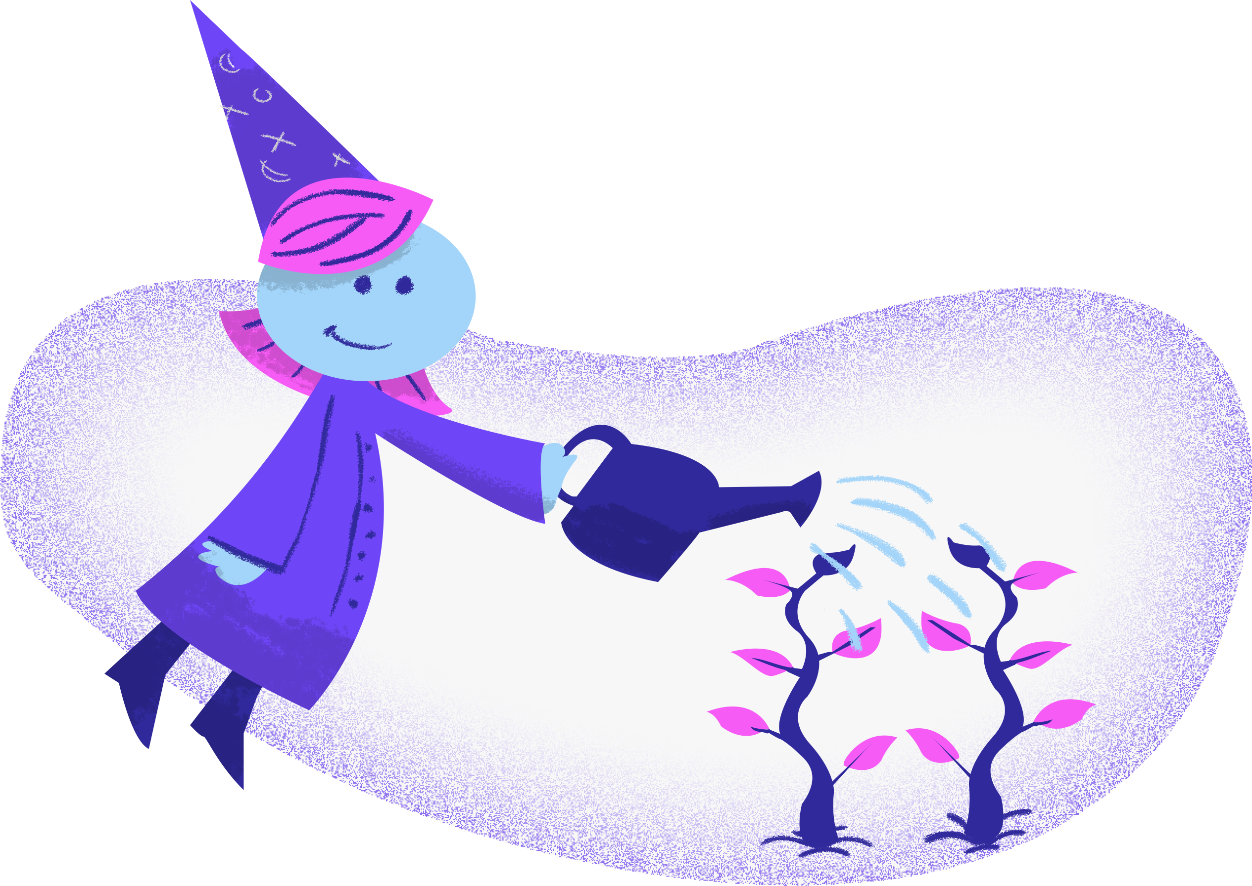 Grow Yourself And Others - Cartoon (2530x1792), Png Download