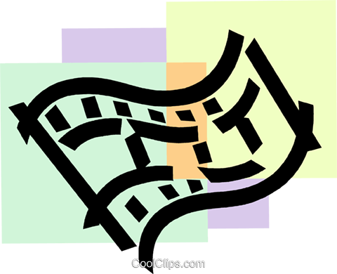 Film Strips And Post Production Royalty Free Vector (480x390), Png Download