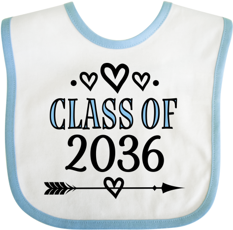 2036 School Graduating Class Year Baby Bib With Tribal - Calligraphy (480x480), Png Download