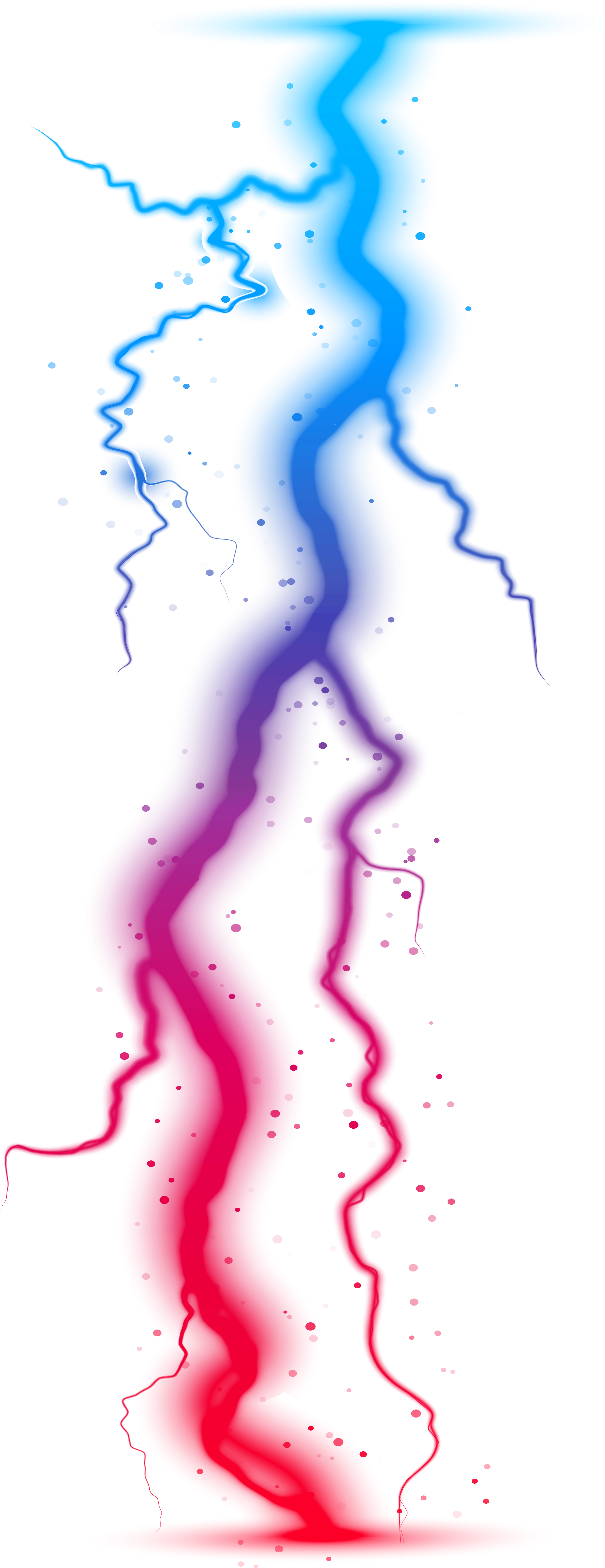 Lightning Clipart Transparent Background Cute Borders - Colorful Lightning Transparent (3714x8000), Png Download