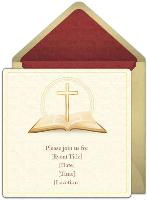 Open Bible Online Invitation - Online Christian Housewarming Invitation (650x650), Png Download