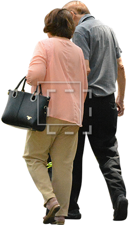 Something About Seeing Two People In Their Golden Years - Old People Walking Png (450x450), Png Download