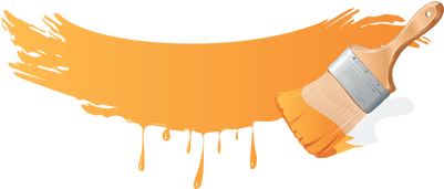 Orange Paint Brush - Paint Brush Png (400x400), Png Download