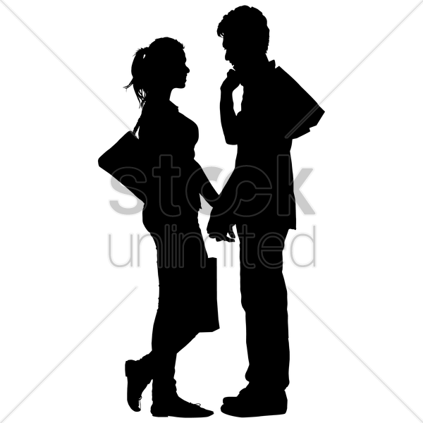 Silhouette - Couple - Shopping Bag (600x600), Png Download