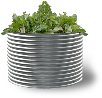 Round Garden Bed - Round Galvanized Garden Bed (455x417), Png Download