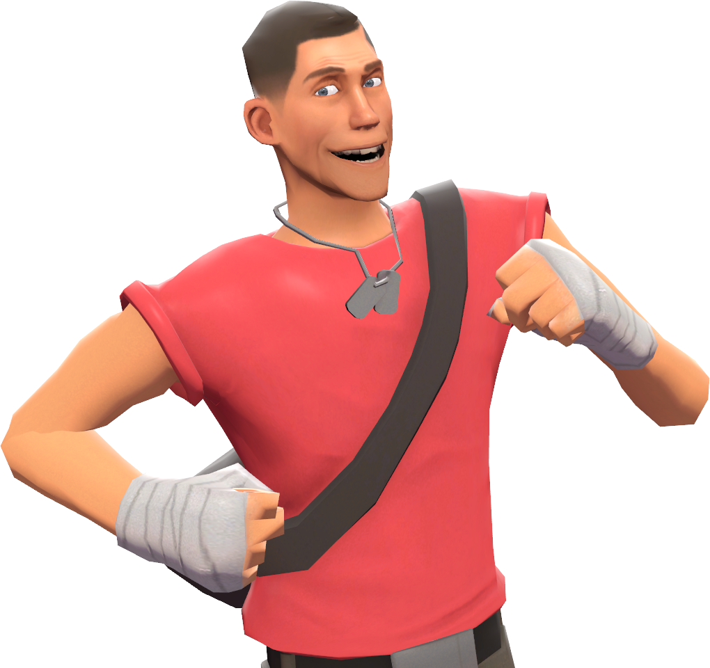 Scout With The Baseball Bill's Sports Shine Tf2 - Meme Netflix Adaptation (1020x960), Png Download
