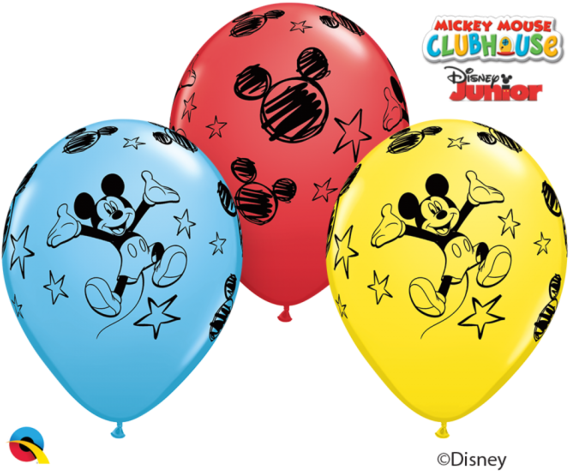 Mickey Mouse Clubhouse Balloons - Mickey Mouse Latex Balloons 6s (600x480), Png Download