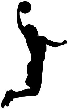 Tyreek 👑jewell - Basketball Player Silhouette Dunking Png (400x400), Png Download