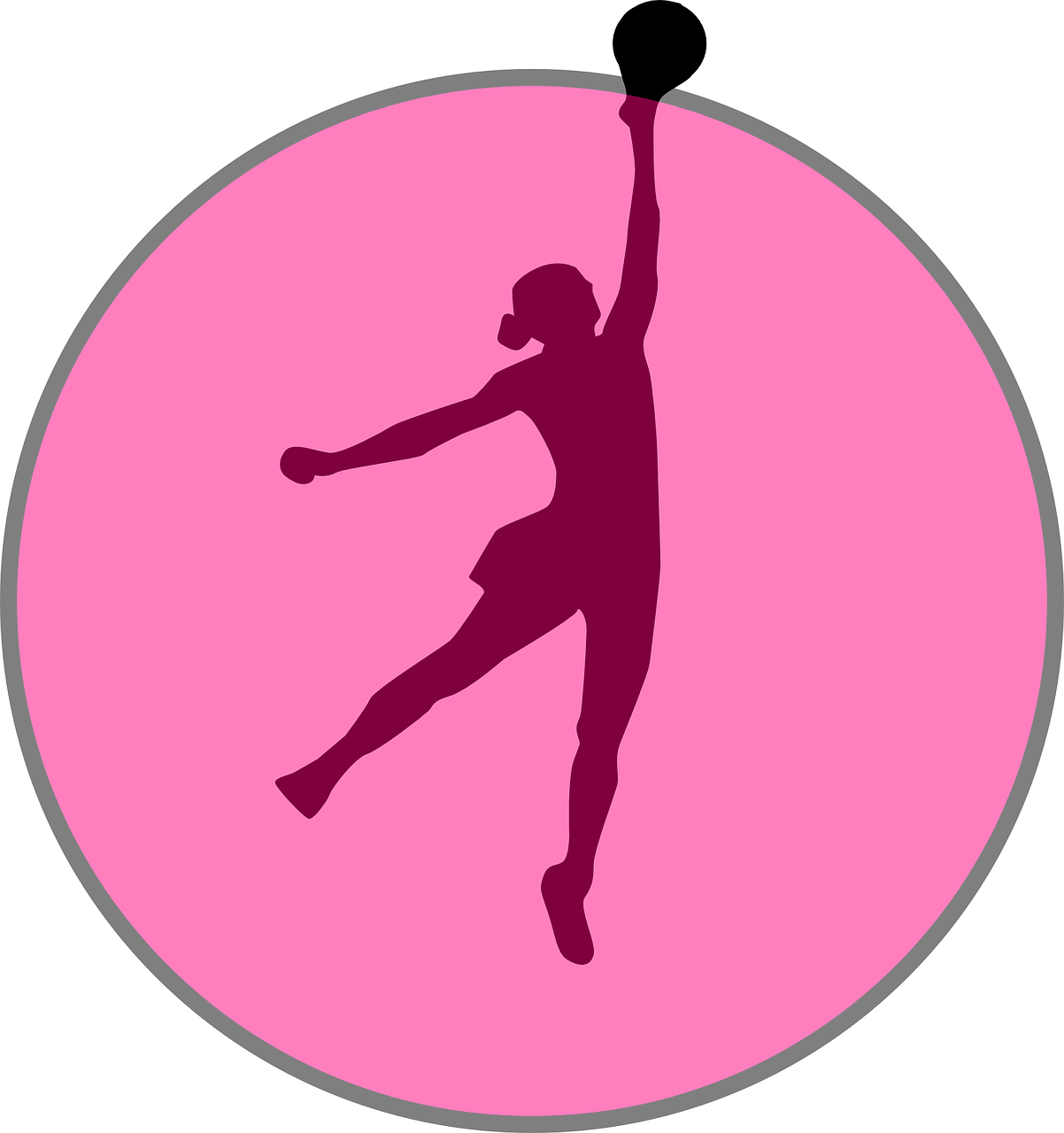 Basketball Player 312240 - Netball Silhouette (601x640), Png Download