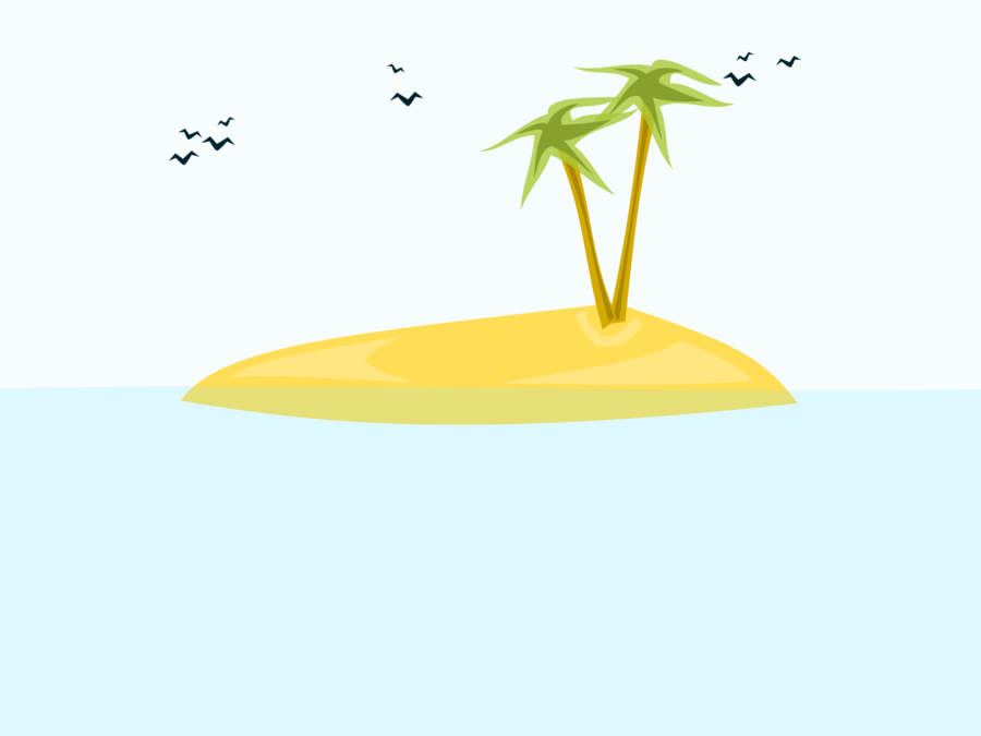 Tropical Island Png Clipart Island Clip Art - Small Island Clipart (900x675), Png Download