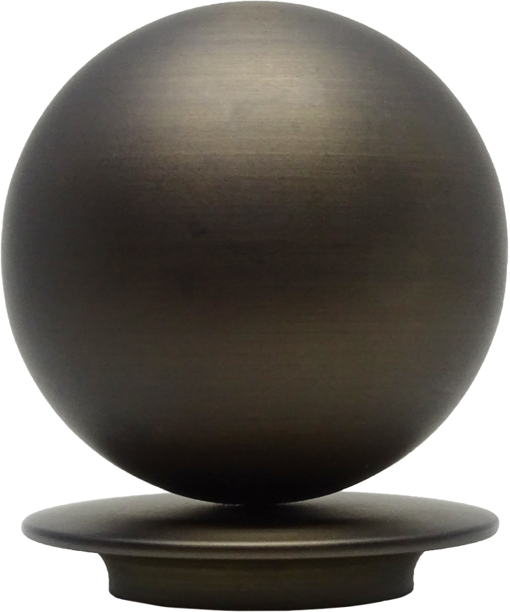 Brushed Bronze, Brushed Bronze 50mm Metal Ball Finial - Sphere (1417x1063), Png Download
