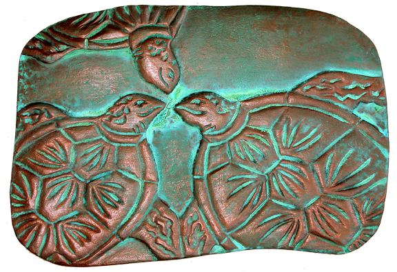 Turtles Wall Plaque - Carving (576x395), Png Download