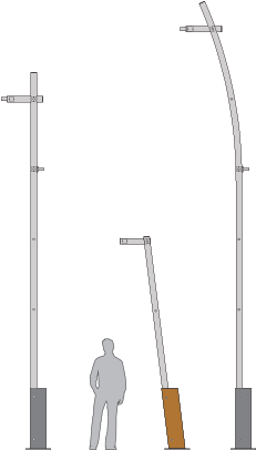 Tandem Led Poles - Architecture (707x419), Png Download