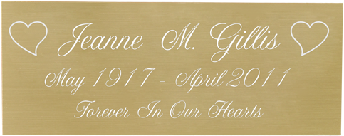 Wholesale Engraved Memorial Plaque- Small Brass Finish - Commemorative Plaque (500x500), Png Download