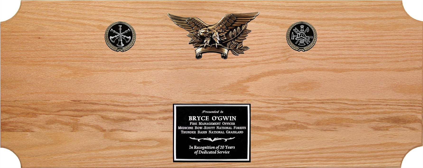 Oak Large Plaque No Axe Final No Brackets Png Presentation - Plywood (1800x719), Png Download