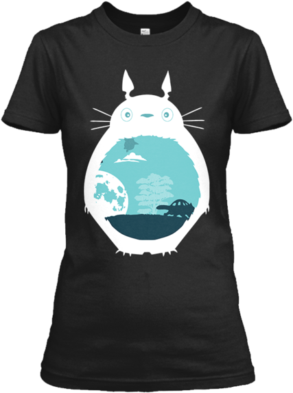Dreaming Totoro - Silhoutete Totoro Tablet - Ipad Air 1 (horizontal) (557x600), Png Download