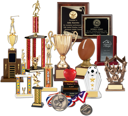 Trophies And Medals - Trophies And Medals Png (500x417), Png Download