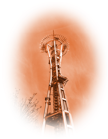 About The Space Needle - Space Needle Under Construction (358x450), Png Download