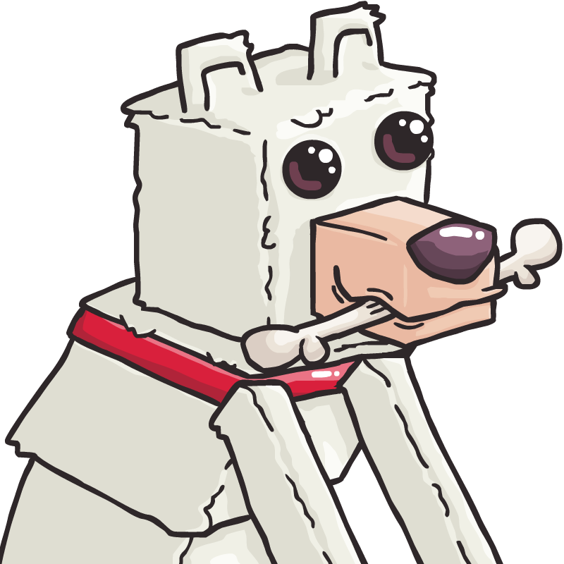 Wolf Cartoon Picture - Minecraft Wolf Clipart (800x800), Png Download